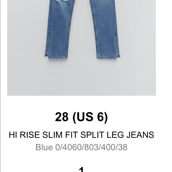 Brand New Zara jeans size 6 - Picture 2 of 2